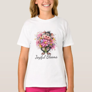 T-Shirt Fleurie Enfant Cochon Joyiful Blooms