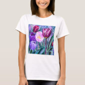 T-shirt Fleuris Colorés Tulipes (Devant)