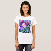 T-shirt Fleuris Colorés Tulipes (Devant entier)