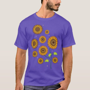 T-shirt Fleuriste Hippie Flower Gardener Vintage Sunf Jaun