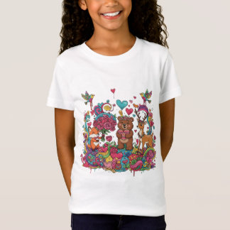 T-shirt Fleuriste Jardin Ours Mignon