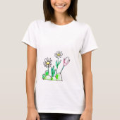 T-shirt - fleurs (Devant)