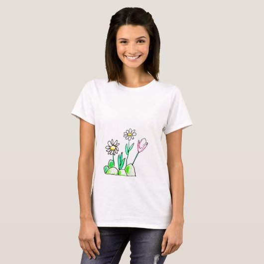 T-shirt - fleurs (Devant entier)