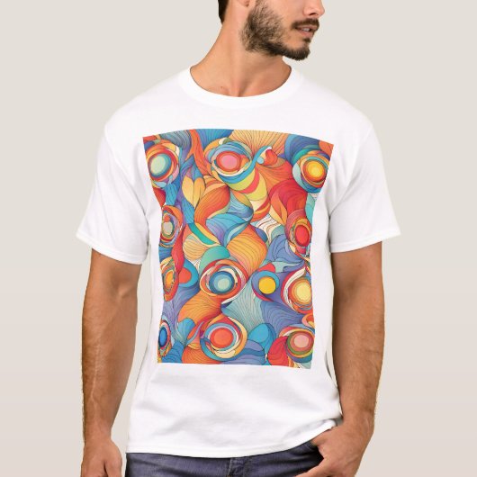 T-shirt Fleurs Abstraites (Devant)