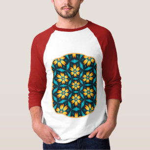 T-shirt Fleurs Abstraites jaunes