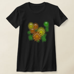 T-shirt - fleurs au néon (drk seulement)
