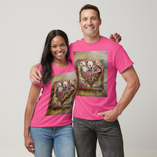 T-shirt Fleurs au rouge à lèvres Cœur Série Steampunk