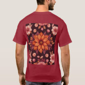 T-shirt Fleurs Automnes Maroon (Dos)