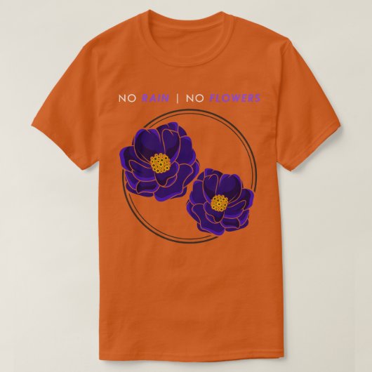 T-shirt Fleurs avec fleurs bleues 1 (Design devant)