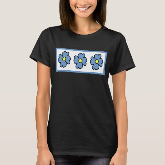 T-shirt Fleurs bleues (Devant)