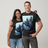 T-shirt Fleurs bleues (Unisexe)