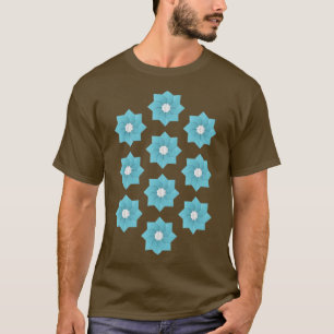 T-shirt Fleurs bleues d'Origami