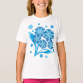 T-shirt Fleurs bleues d'origine (Devant)