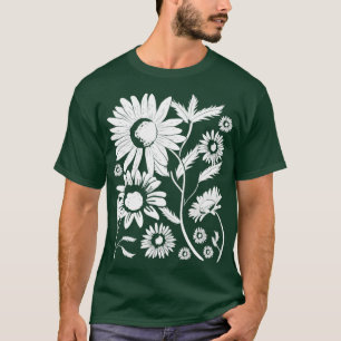 T-shirt Fleurs botaniques Marguerites Nature Jardiner Marg