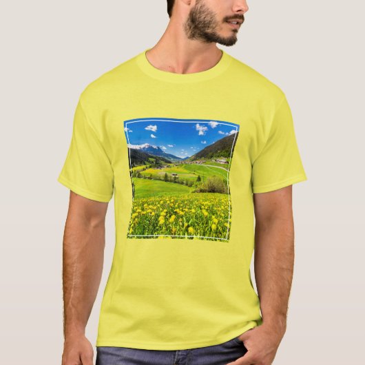 T-shirt Fleurs | Canton des Grisons de Dandelion, Suisse (Devant)