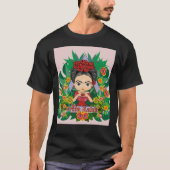 T-shirt Fleurs cardiaques Frida Kahlo esthétique Graphisme (Devant)