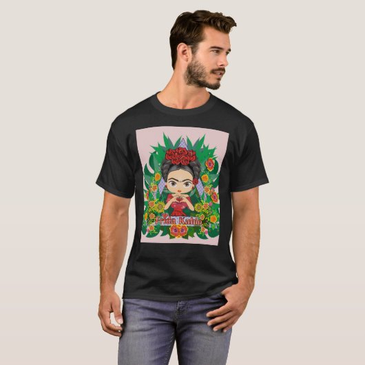 T-shirt Fleurs cardiaques Frida Kahlo esthétique Graphisme (Devant entier)