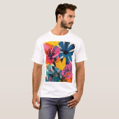 T-shirt Fleurs colorées (Devant entier)