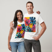T-shirt Fleurs colorées (Unisexe)