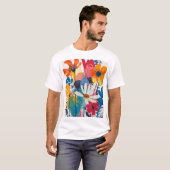 T-shirt Fleurs colorées (Devant entier)