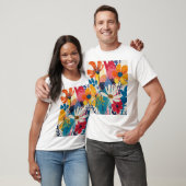 T-shirt Fleurs colorées (Unisexe)