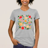 T-shirt Fleurs colorées (Devant)