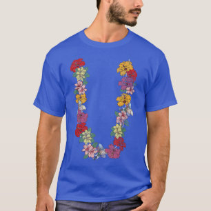 T-shirt Fleurs colorées Chaîne de fleurs hawaïennes Flor d