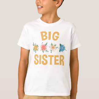 T-shirt Fleurs colorées Grande Soeur