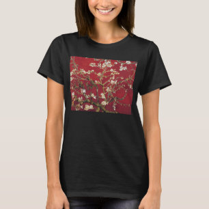 T-shirt Fleurs d'amandes Red Vincent van Gogh Peinture d'a