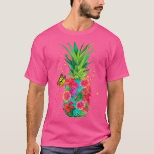 T-shirt Fleurs d'ananas Aloha Hawaï Vintage Fleurs Hawaïen
