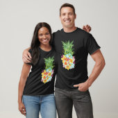 T-shirt Fleurs d'ananas Aloha Hawaiian Tee Aineapple Tee (Unisexe)