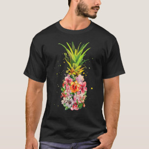 T-shirt Fleurs d'ananas femmes Aloha Hawaii Vintage Hawai