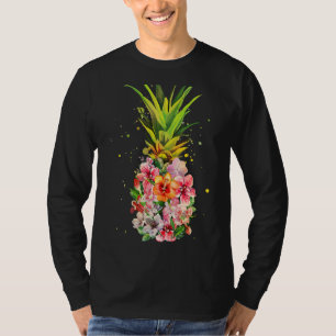 T-shirt Fleurs d'ananas femmes Aloha Hawaii Vintage Hawai