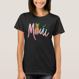T-shirt Fleurs d'ananas Maui Hawaii Vintage été Maui