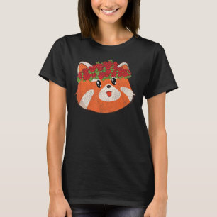 T-shirt Fleurs d'animaux mignons Zoo Animal Roses Panda ro