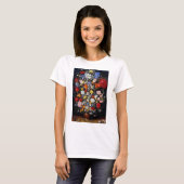 T-shirt Fleurs dans le bateau en bois, Jan Brueghel l'Anci (Devant entier)
