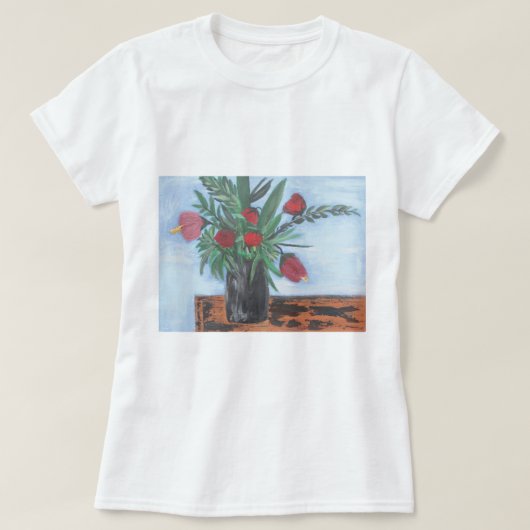 T-shirt Fleurs dans un vase (Design devant)