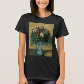 T-shirt Fleurs dans un Vase Bleu par Paul Cezanne Art Vint (Devant)