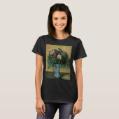 T-shirt Fleurs dans un Vase Bleu par Paul Cezanne Art Vint (Devant entier)
