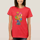 T-shirt Fleurs d'aquarelle fleuries colorées (Devant)