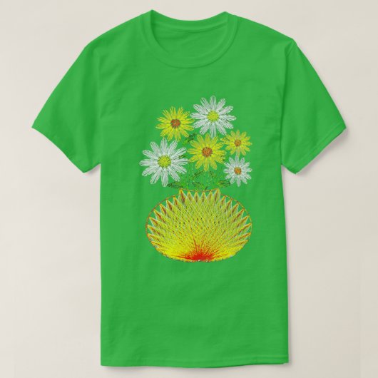 T-shirt Fleurs d'art à chaîne (Design devant)