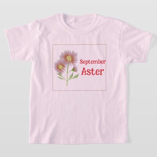 T-shirt Fleurs d'aster d'art pour enfants Fleur d'aster An (Poser)