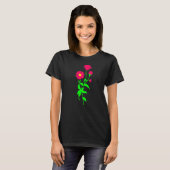 T-shirt Fleurs d'aster rose (Devant entier)