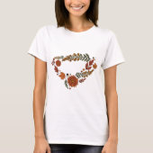 T-shirt Fleurs d'automne avec feuilles d'automne (Devant)