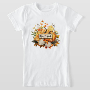 T-Shirt Fleurs d'automne de remerciement pour enfants de T