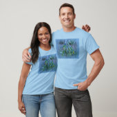 T-shirt Fleurs de bromeliade sur bleu (Unisexe)