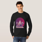 T-shirt Fleurs de cerisier à vagues pyramide gradient de c (Devant entier)