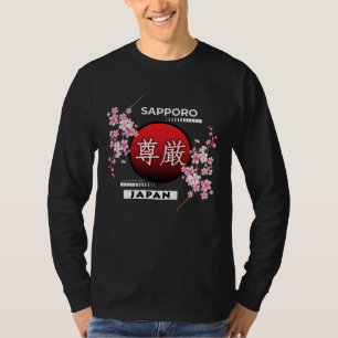 T-SHIRT FLEURS DE CERISIER SAKURA DANS LES VILLES DU JAPON