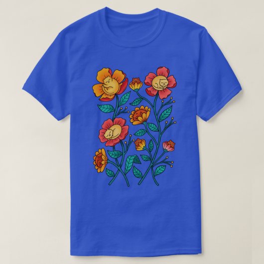 T-shirt Fleurs de chats (Design devant)