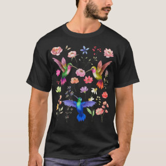 T-shirt Fleurs de colibri Amoureux de colibri